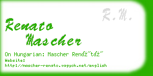 renato mascher business card